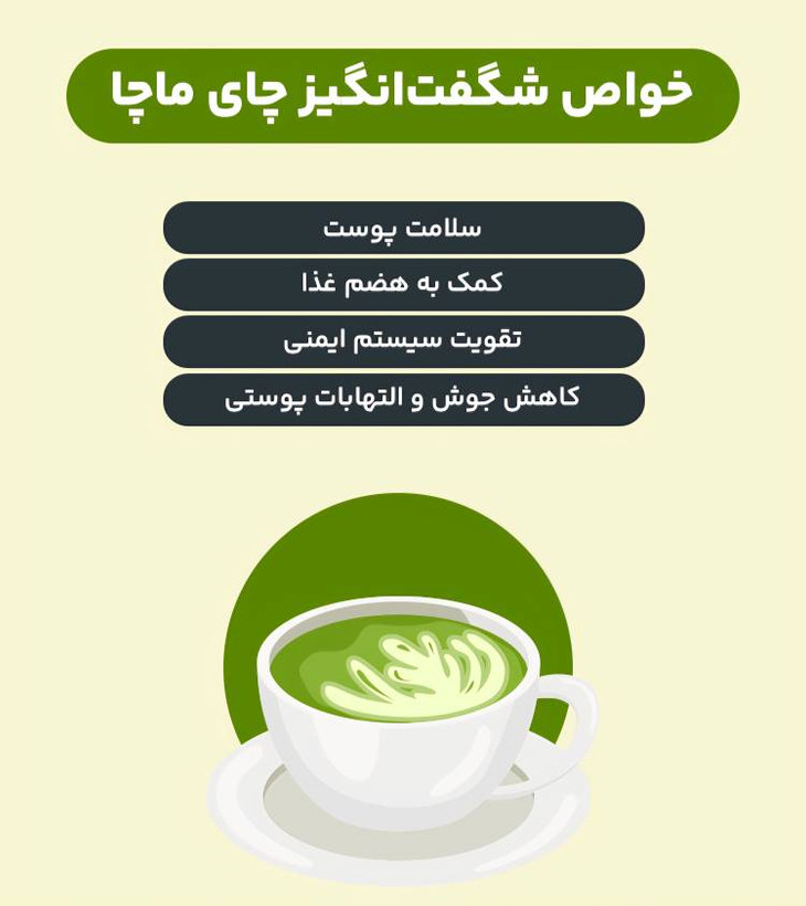 چای ماچا انرژی سبز برای بدن،پوست و مو ۳۰ ساشه