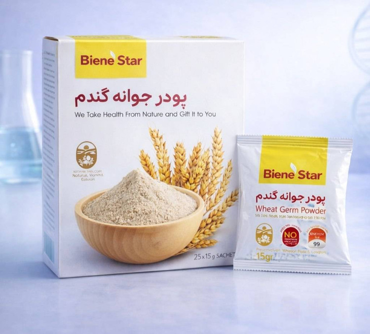 پودر جوانه گندم بین استار ۲۵ ساشه ۱۵ گرمی